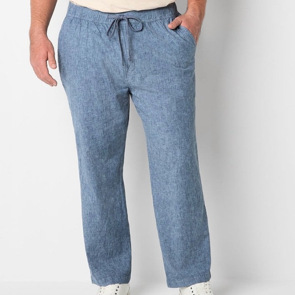 mutual weave Mens Big and Tall Relaxed Fit Pull-On Pants The Beach Pant - Picture 1 of 3